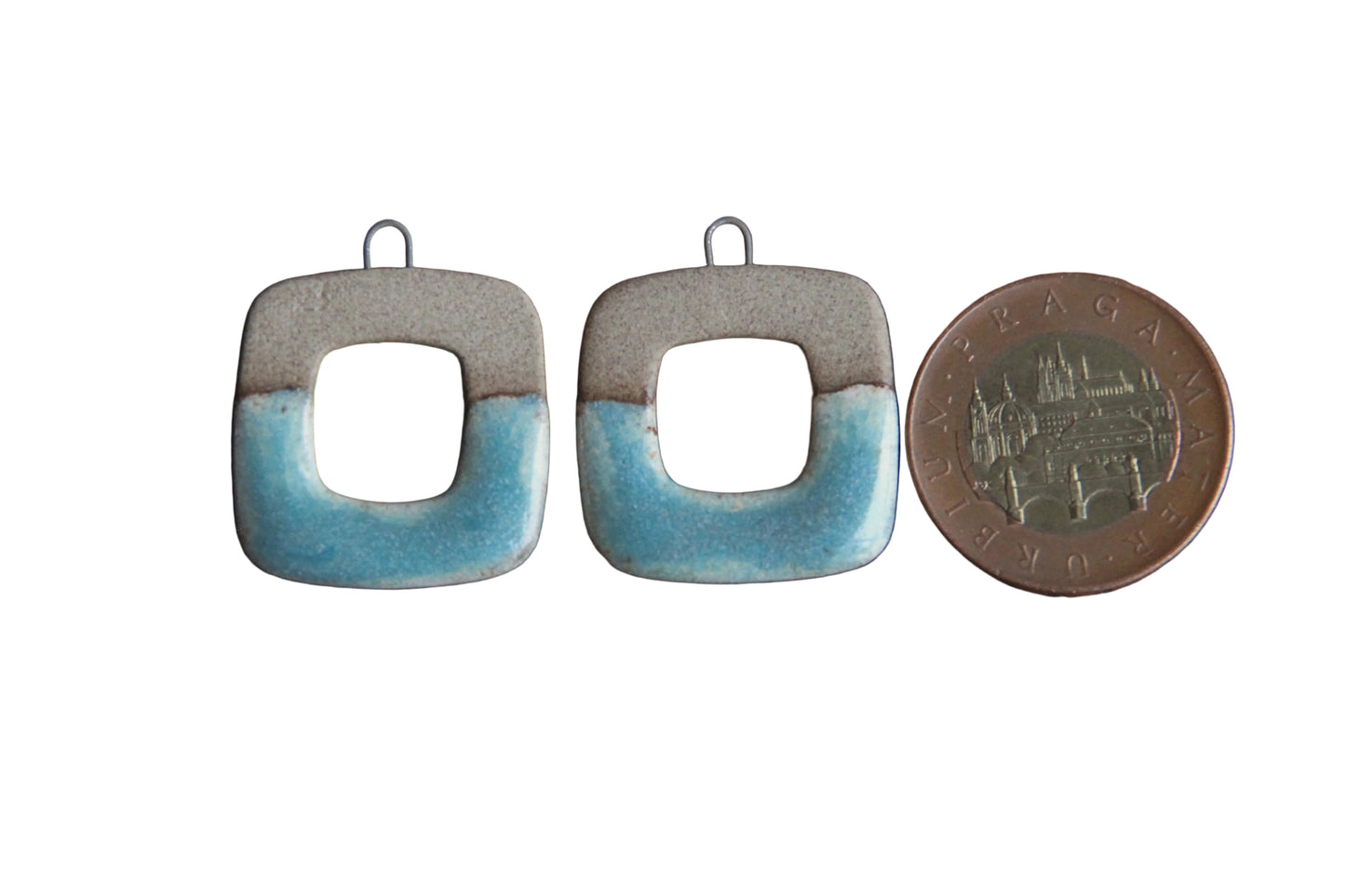 Simplicity... a pair of ceramic earring dangles