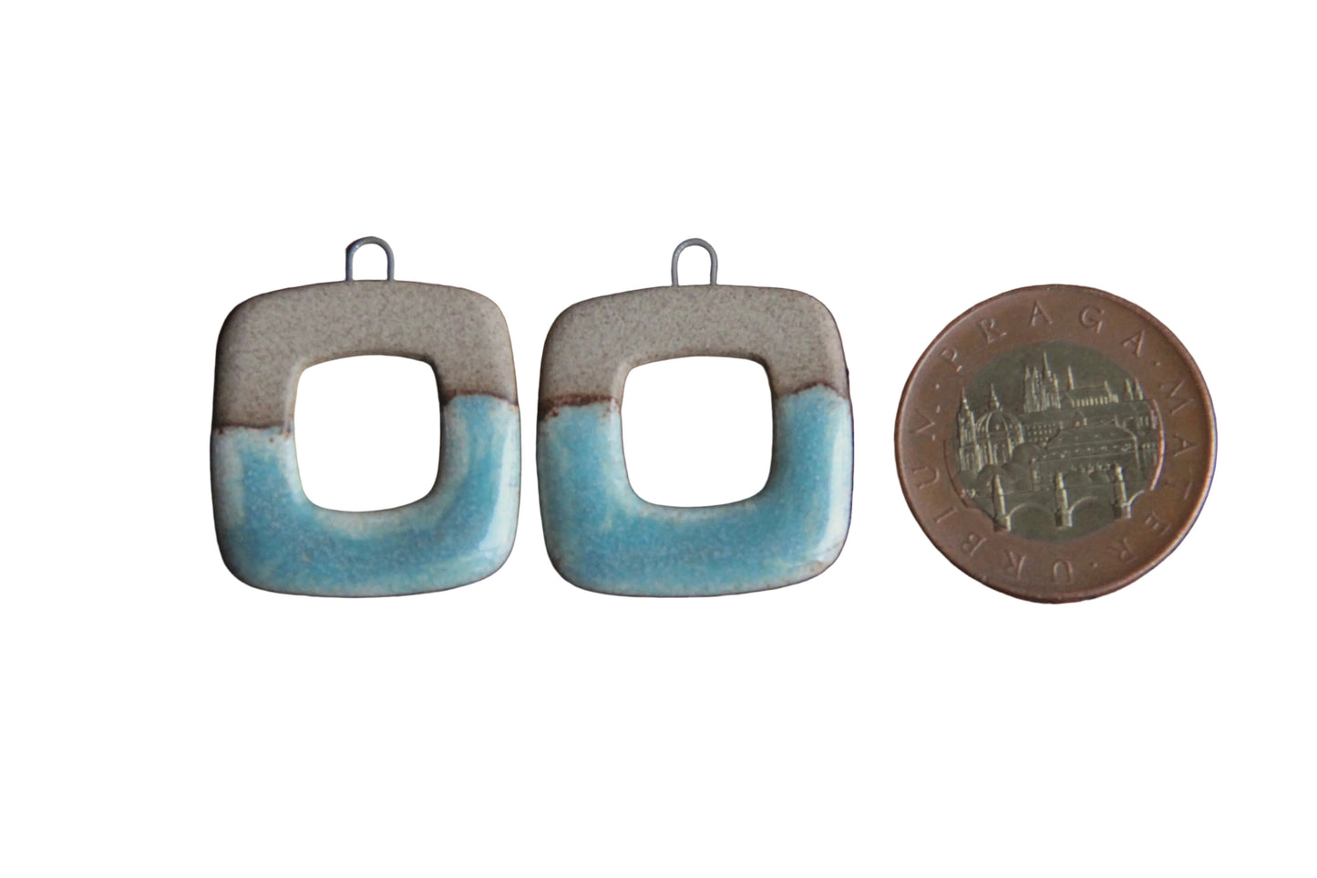 Simplicity... a pair of ceramic earring dangles