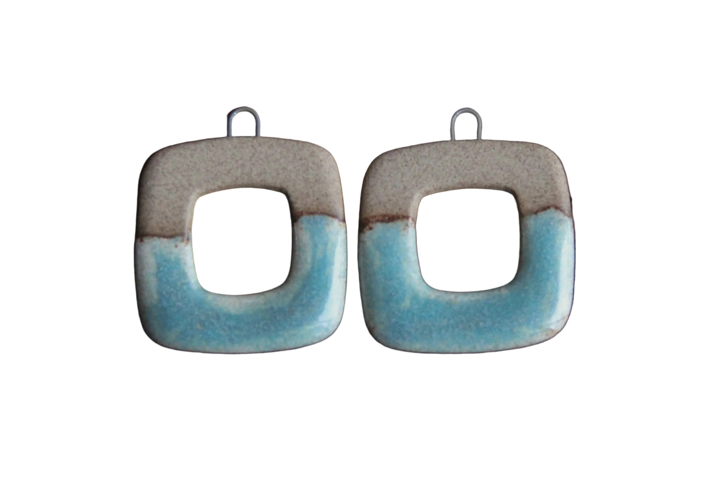 Simplicity... a pair of ceramic earring dangles