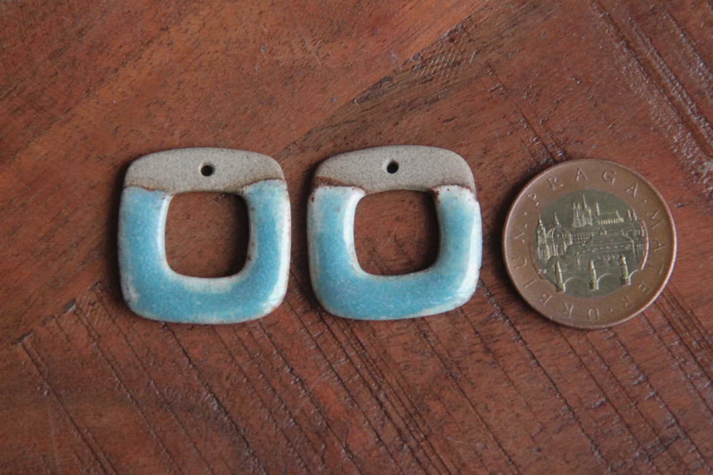 Simplicity... a pair of ceramic earring dangles