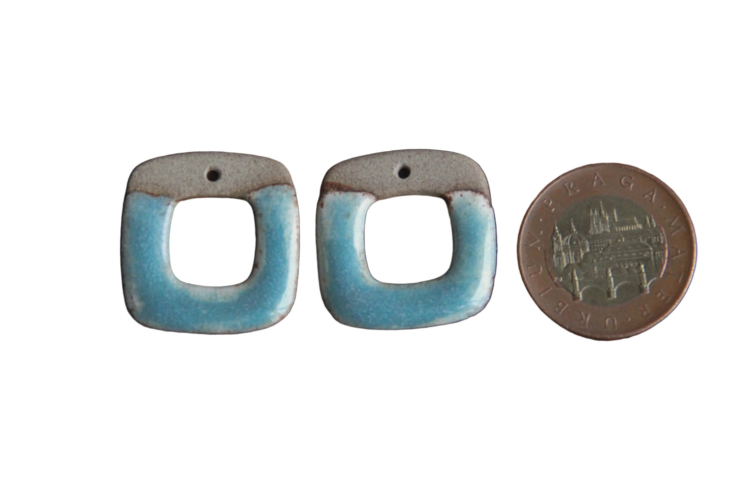 Simplicity... a pair of ceramic earring dangles