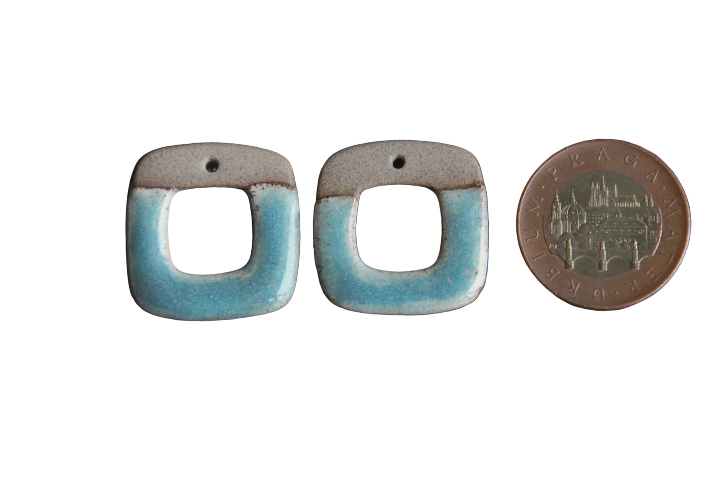 Simplicity... a pair of ceramic earring dangles