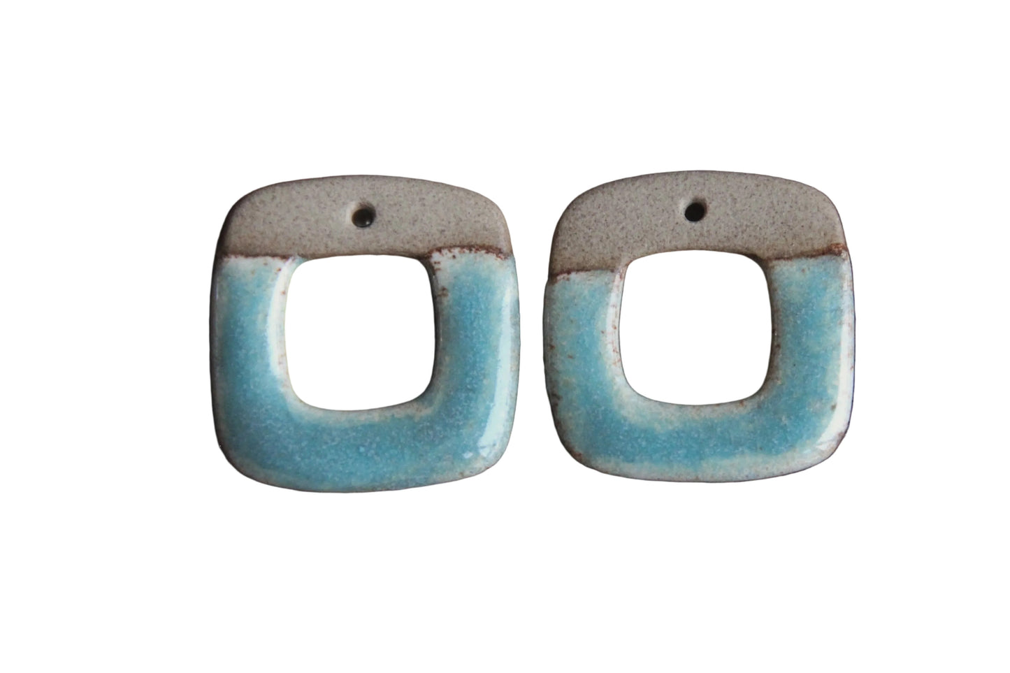 Simplicity... a pair of ceramic earring dangles