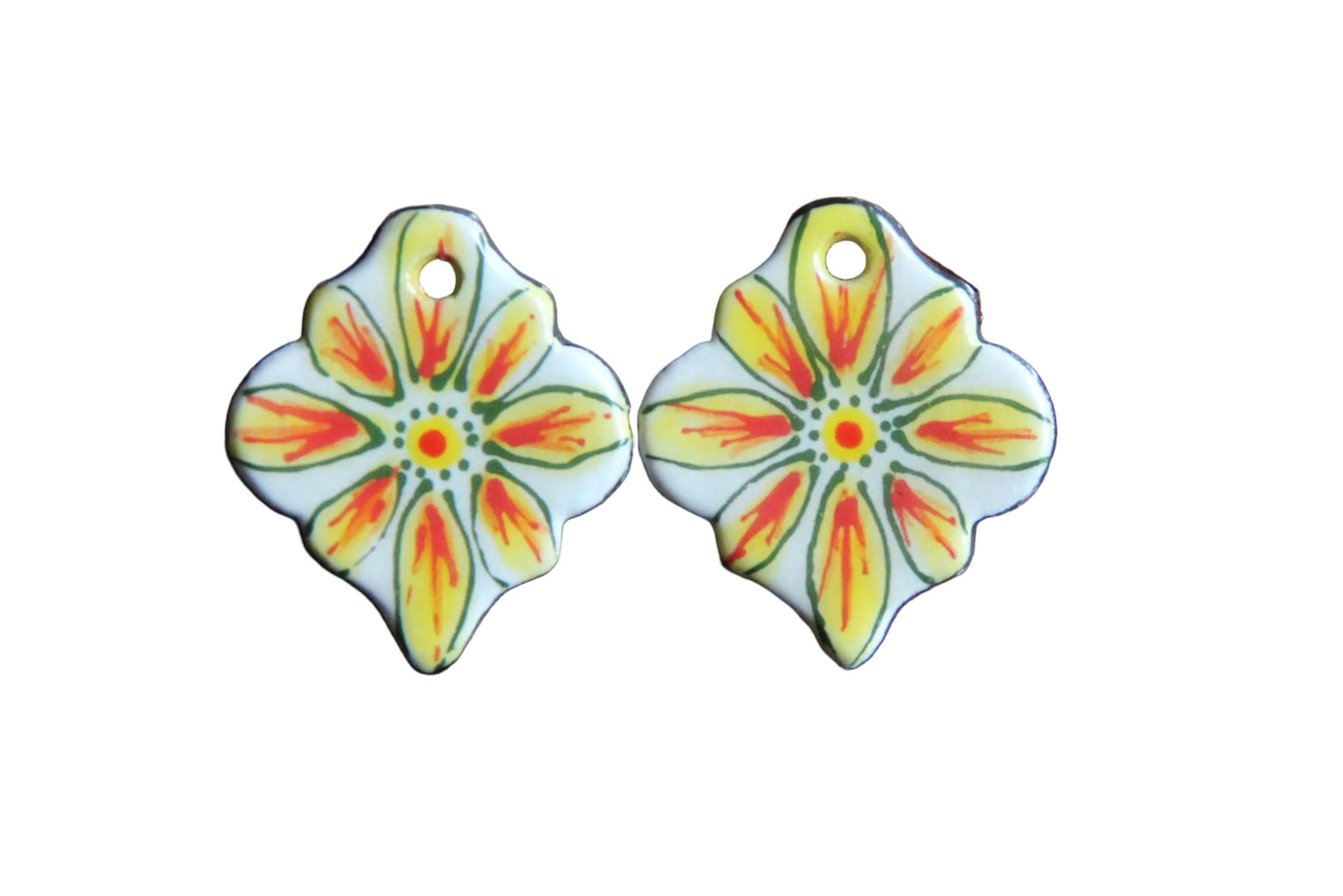FLOWER ceramic dangles