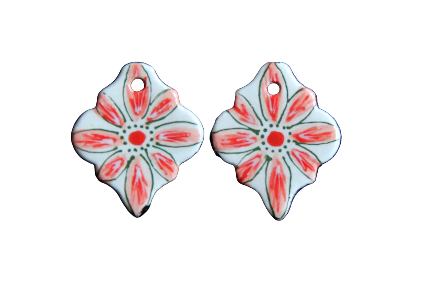 FLOWER ceramic dangles