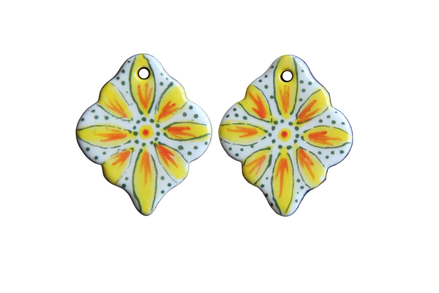 FLOWER ceramic dangles