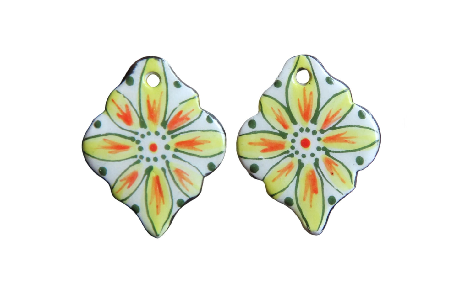 FLOWER ceramic dangles