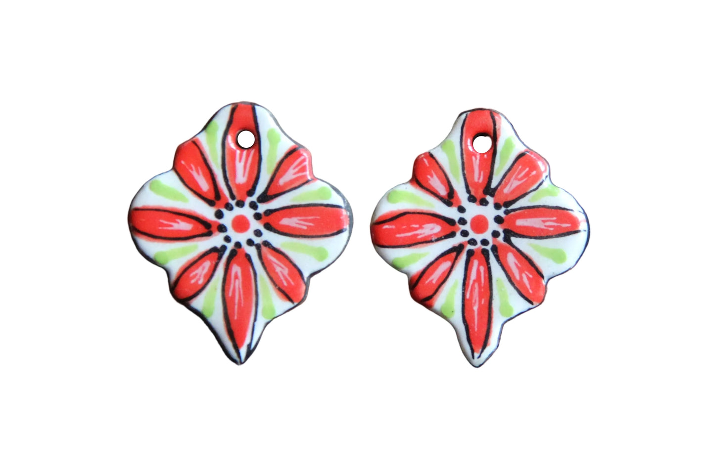 FLOWER ceramic dangles
