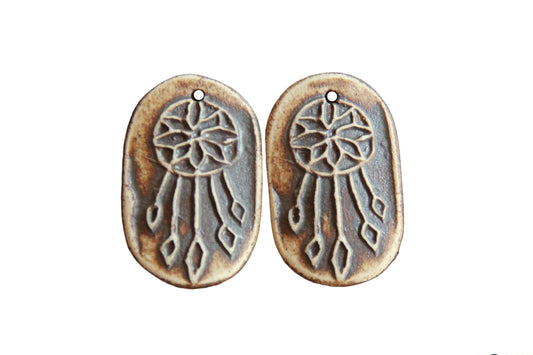 DREAMCHATCHER... a pair ceramic earring dangles