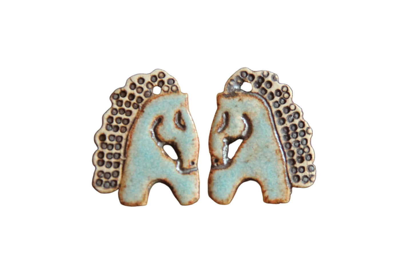 Beautiful Rustic Horses Earring Pair