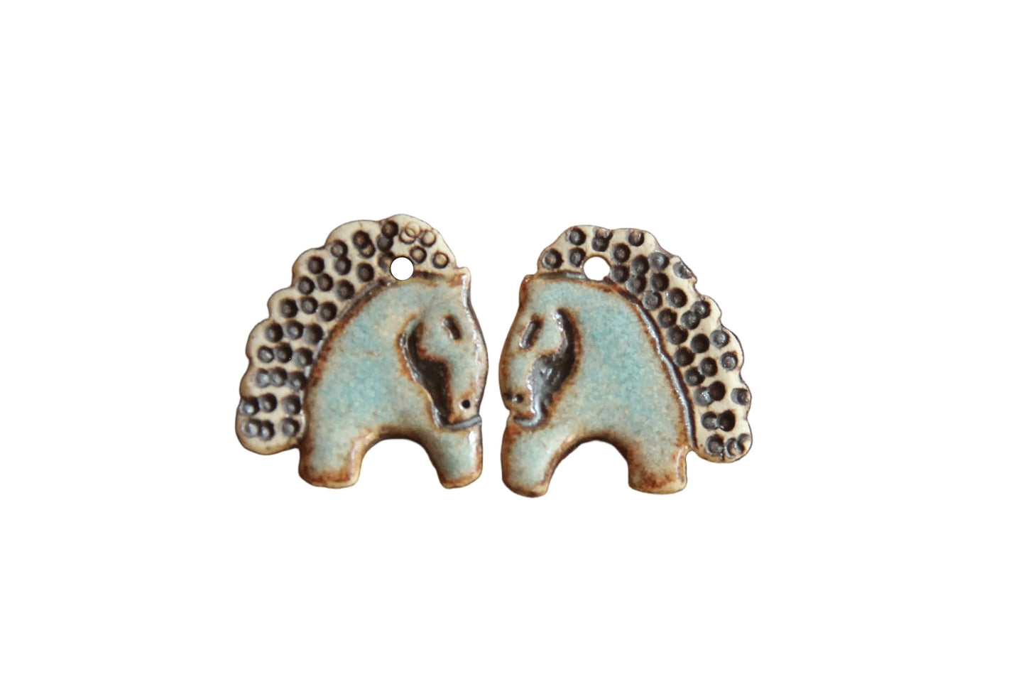 Horses Rustic Earring Pair