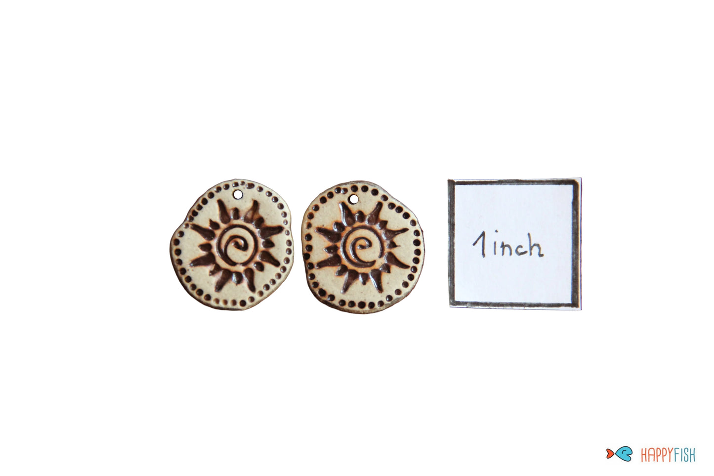 Here comes the Sun... Rustic organic shaped earrings
