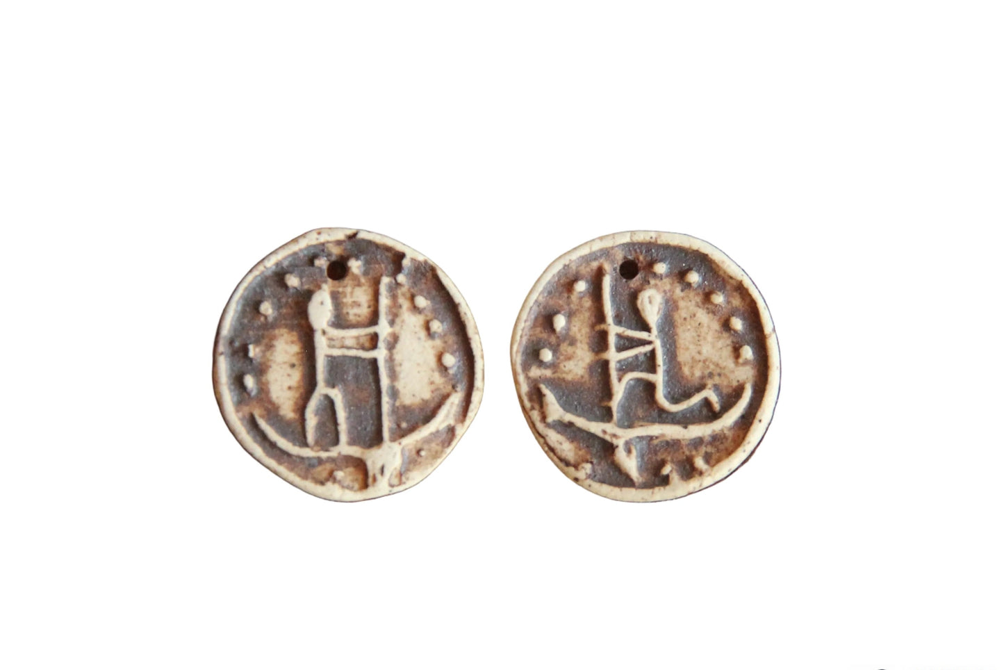 BOATMEN 1... a pair of earring dangles in rustic style