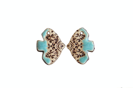 BIRDS... very lightweight ceramic earring dangles