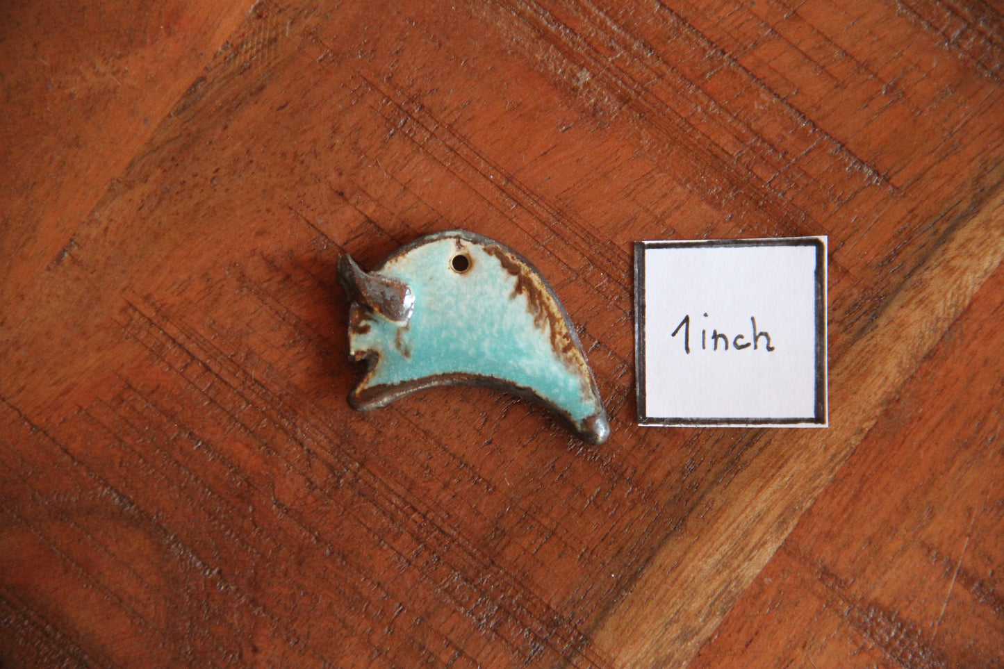 Buffalo / Bison - Bothsided Stoneware Rustic Pendant