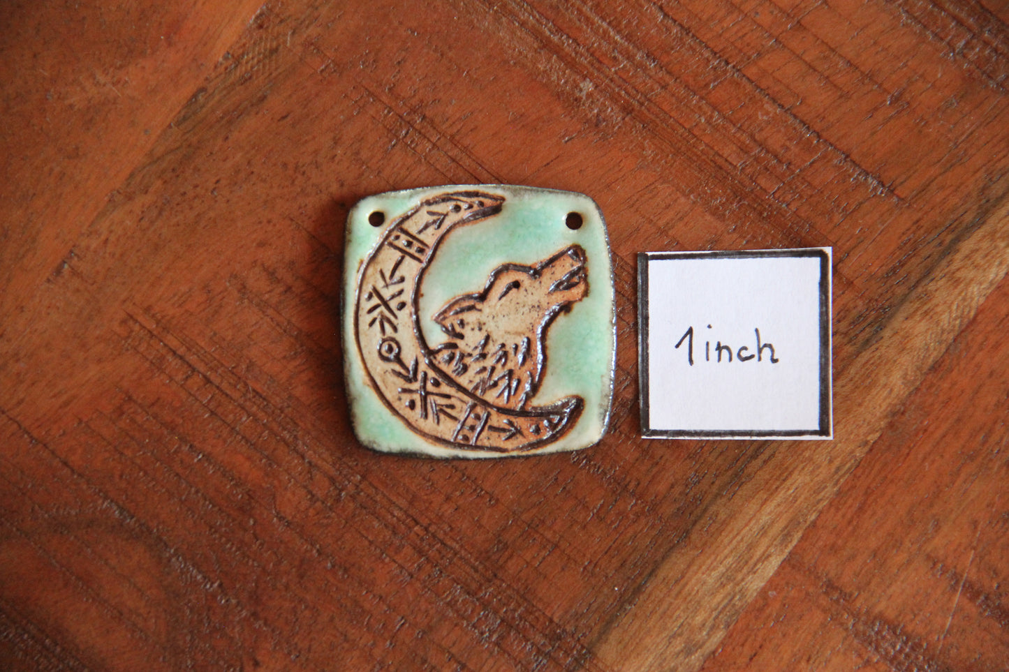 Handcarved Wolf Focal Pendant