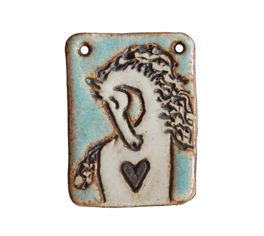 Dreaming... Rustic Stoneware Horse with a Heart