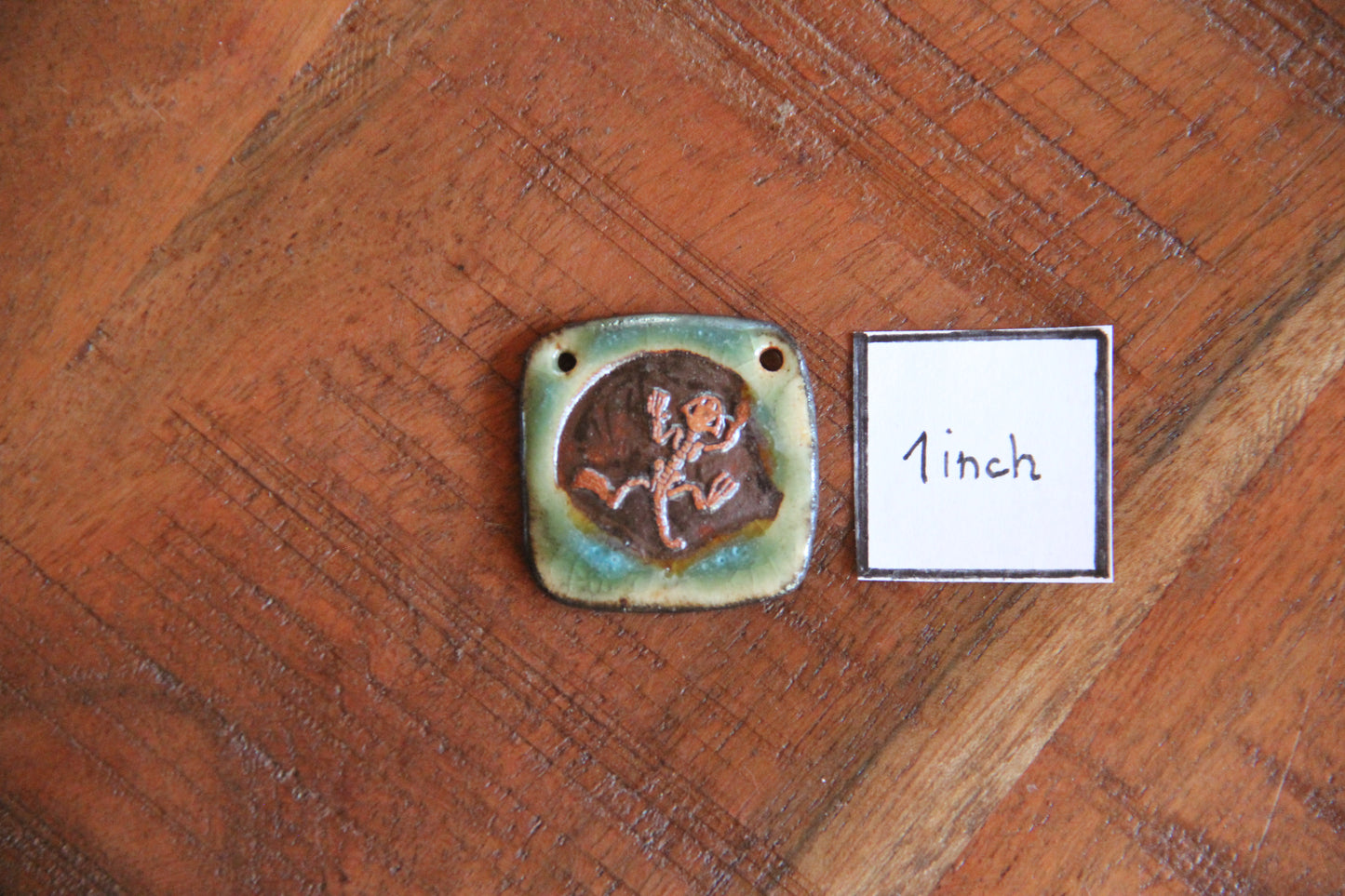 Lizard... rustic focal pendant