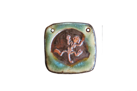 Lizard... rustic focal pendant