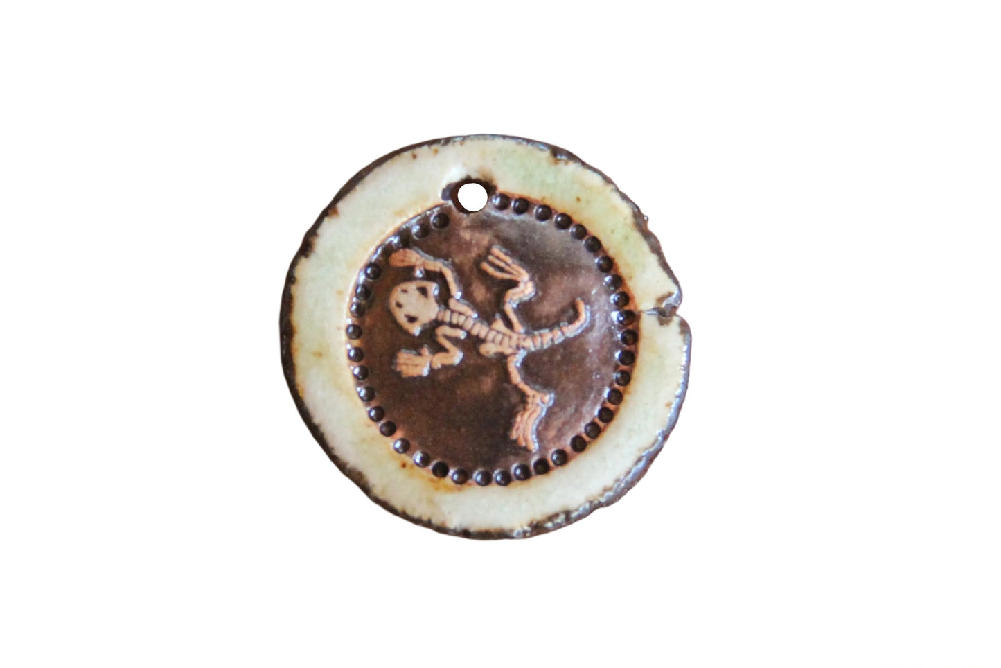 Lizard... rustic focal pendant