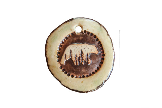 Bear... rustic focal pendant
