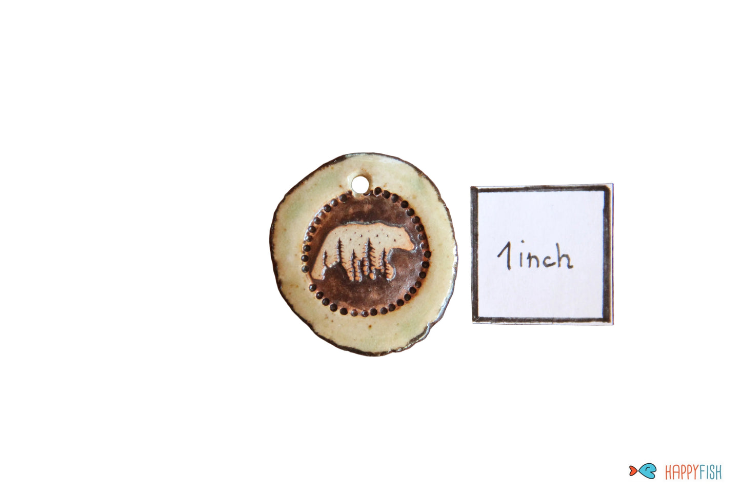 Bear... rustic focal pendant