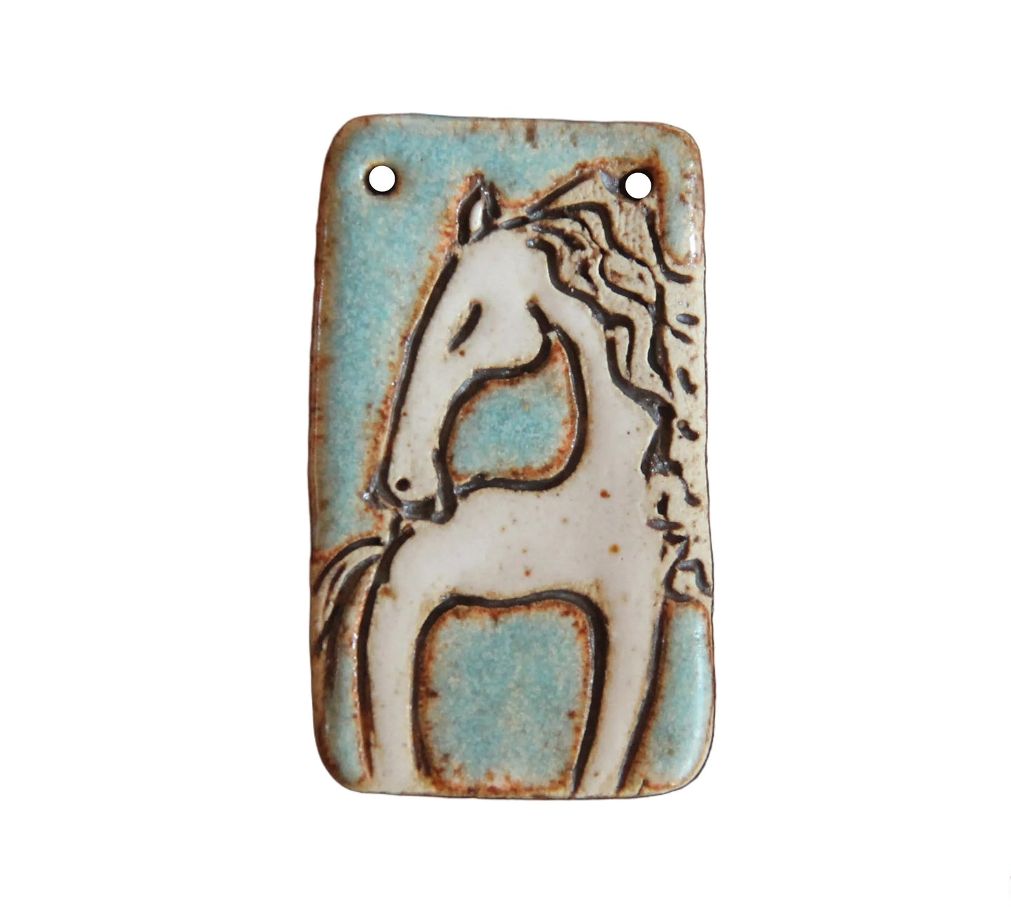 Dreaming... Rustic Stoneware Horse Pendant
