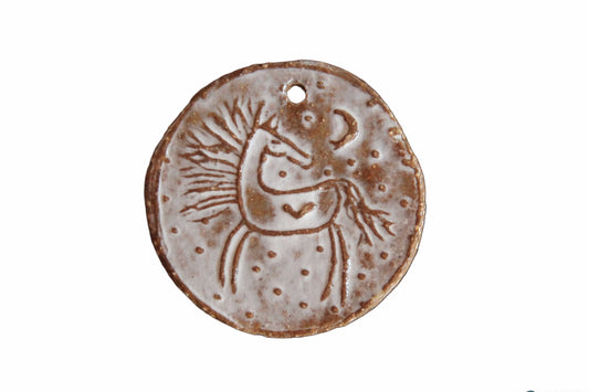 Rustic Stoneware Horse Pendant