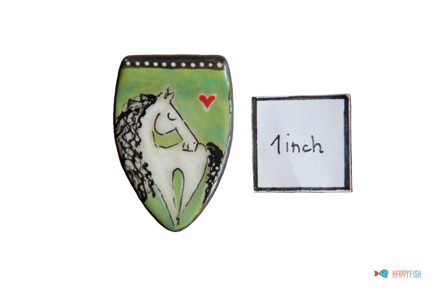 HORSE LOVE ceramic FOCAL PENDANT