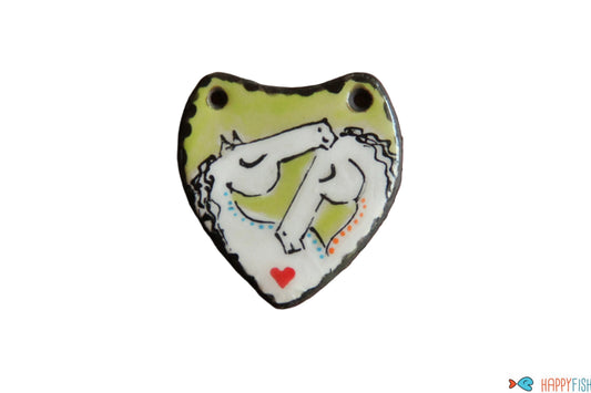 HORSE LOVE ceramic FOCAL PENDANT