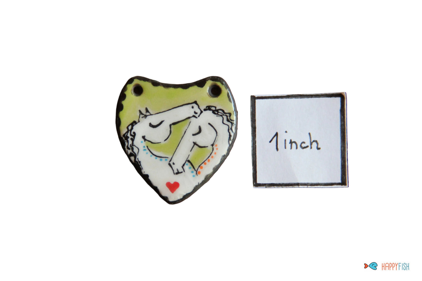 HORSE LOVE ceramic FOCAL PENDANT