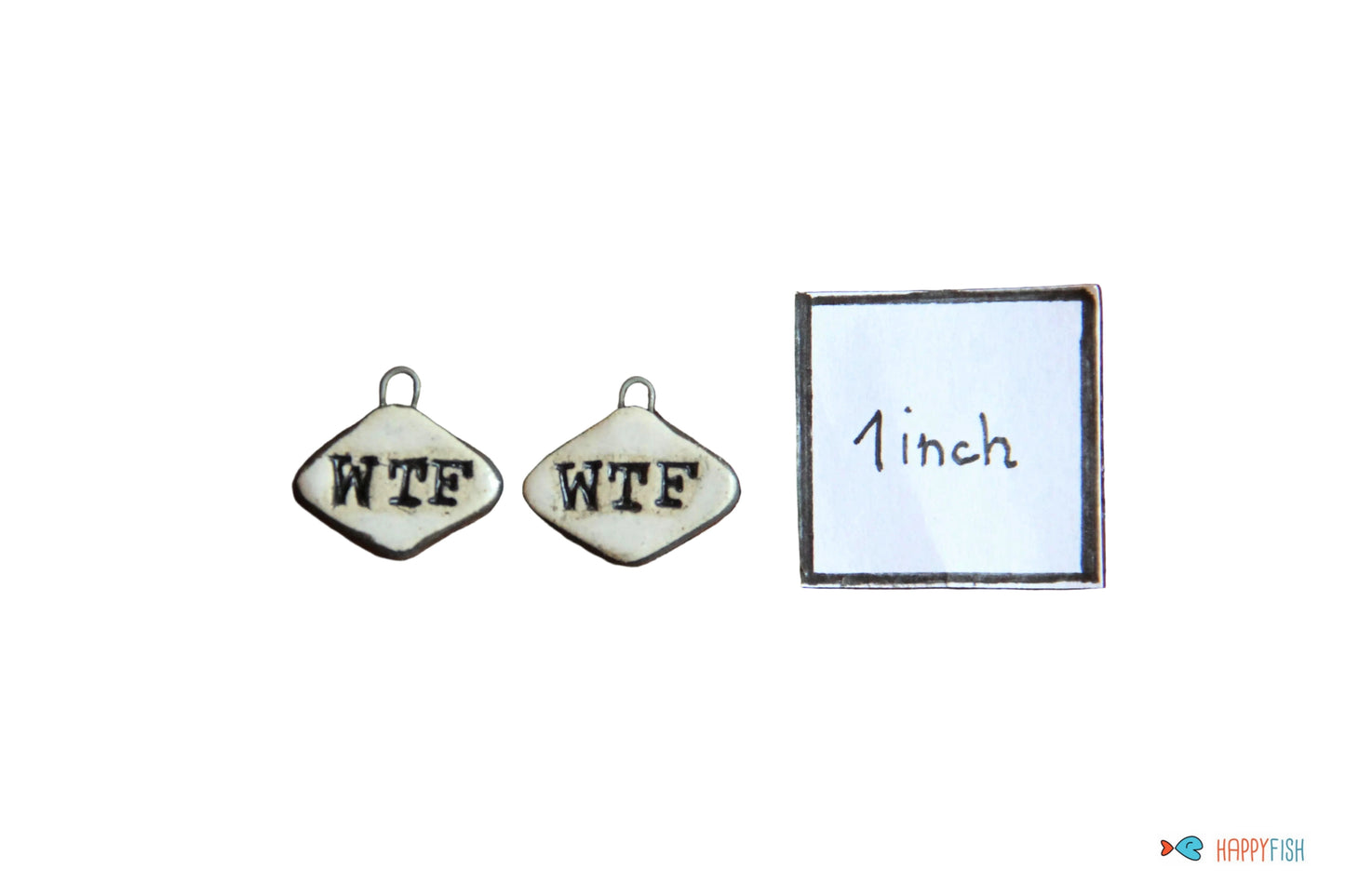 WTF... a pair of ceramic charms