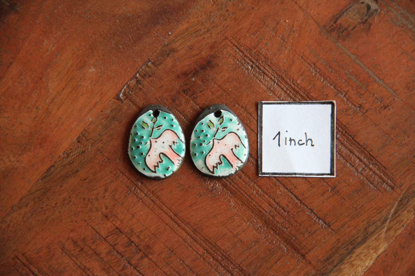 PEACE DOVE... ceramic earring dangles