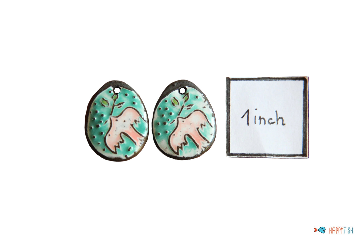 PEACE DOVE... ceramic earring dangles