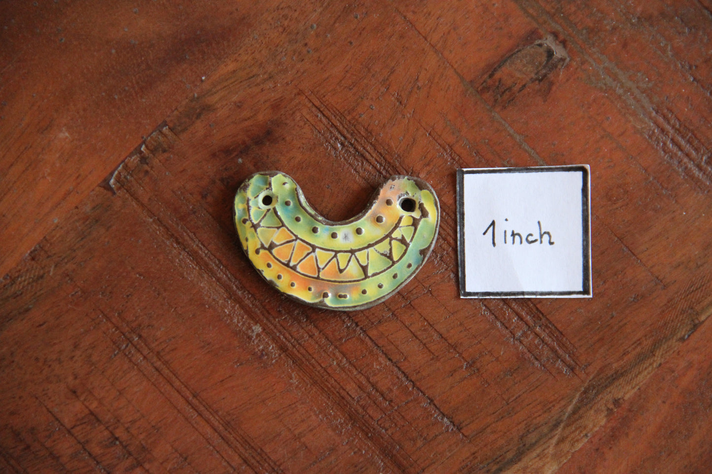 Ceramic pendant in pastel colors