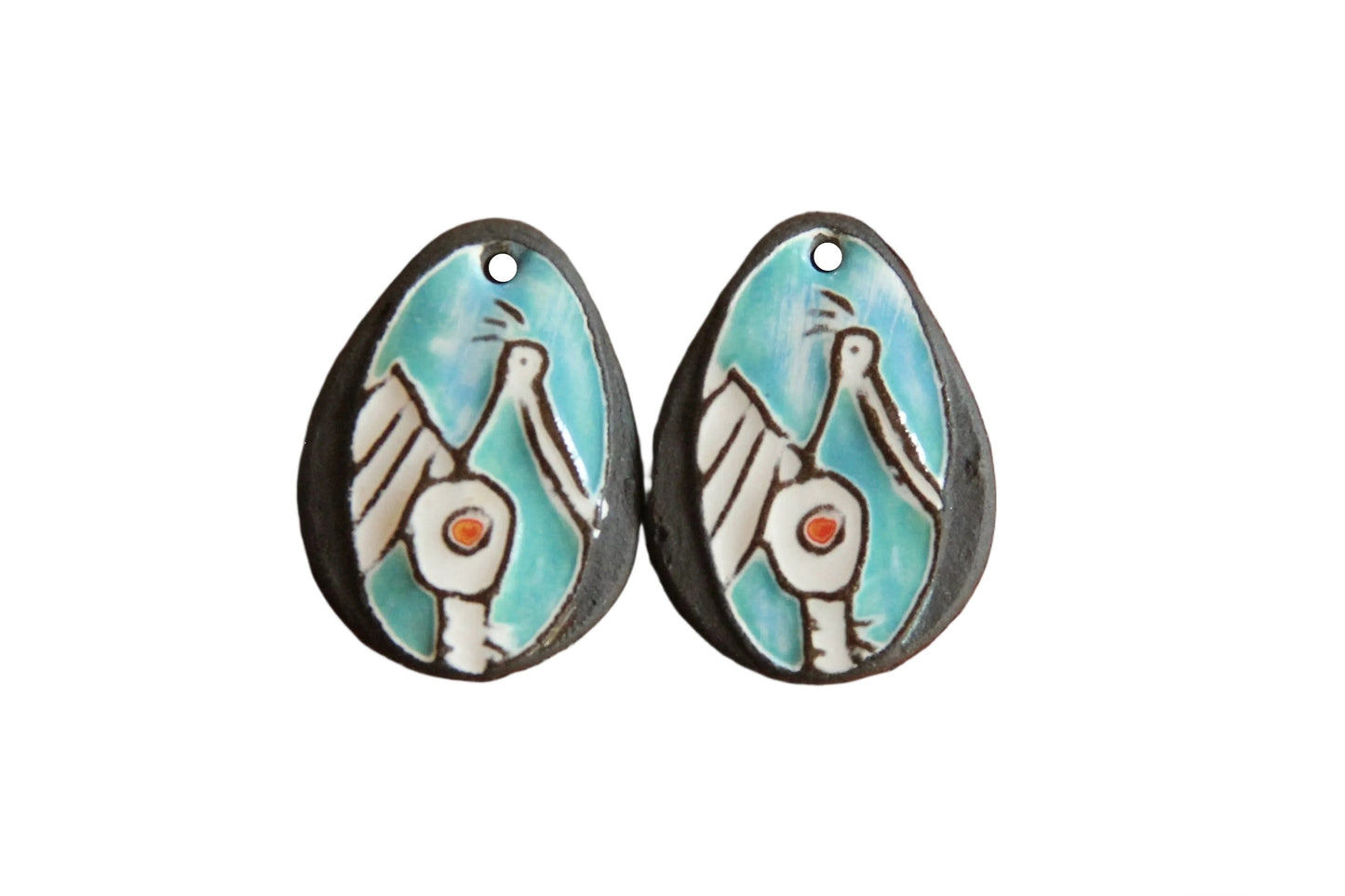 CRANE... Earring Pair