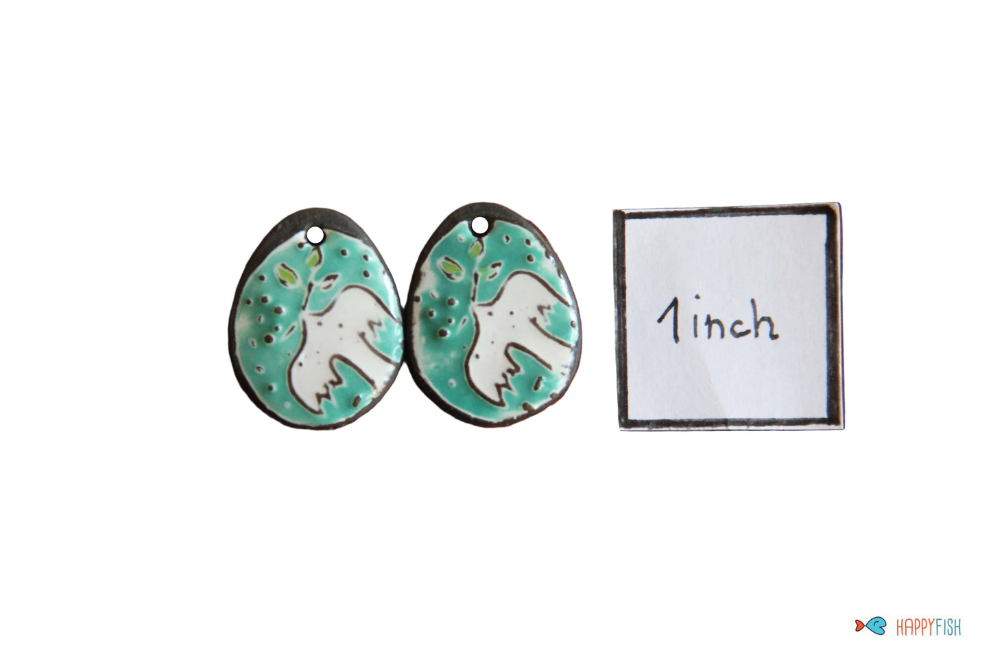 PEACE DOVE... ceramic earring dangles