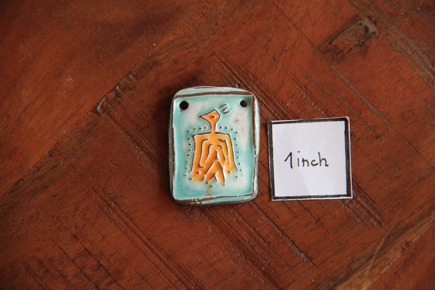 Soft colored tribal rustic focal pendant