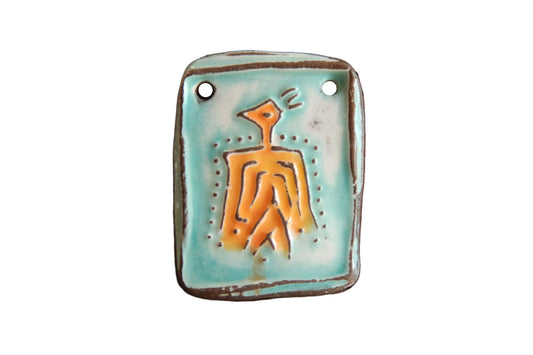 Soft colored tribal rustic focal pendant