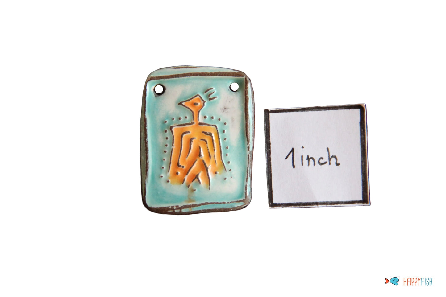 Soft colored tribal rustic focal pendant