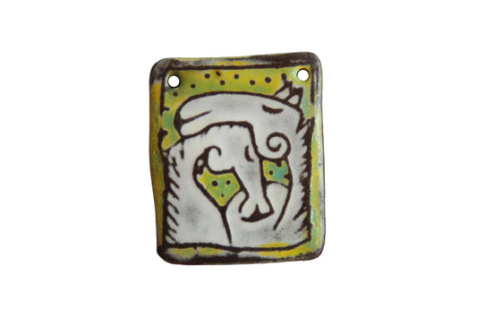 HORSE LOVE ceramic focal pendant