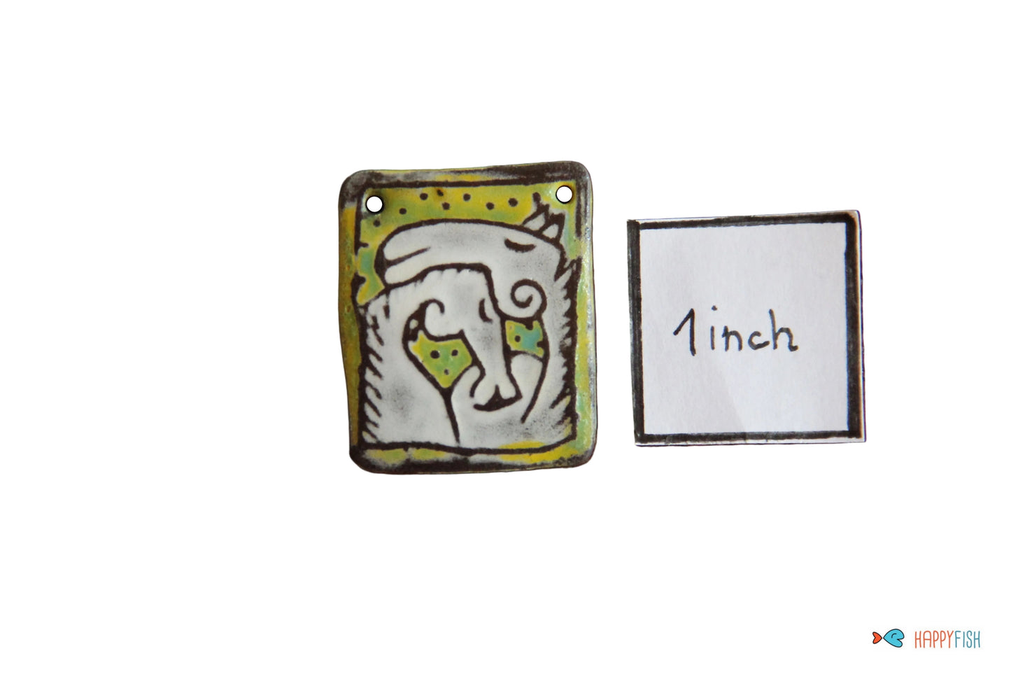 HORSE LOVE ceramic focal pendant