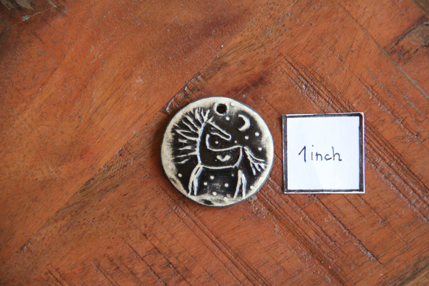 Black Stoneware Horse Pendant