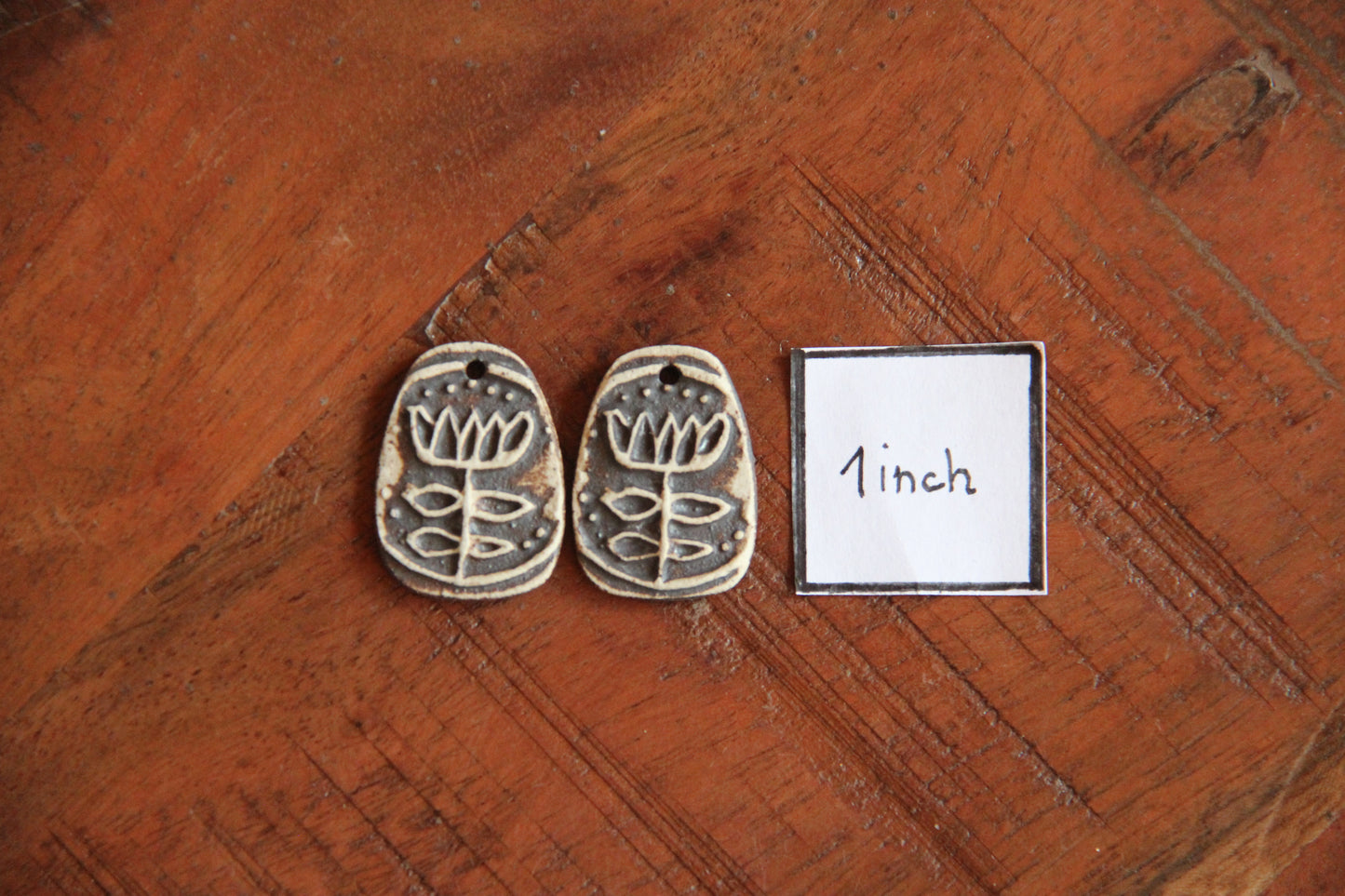 FOLK FLOWER rustic natural earring dangles
