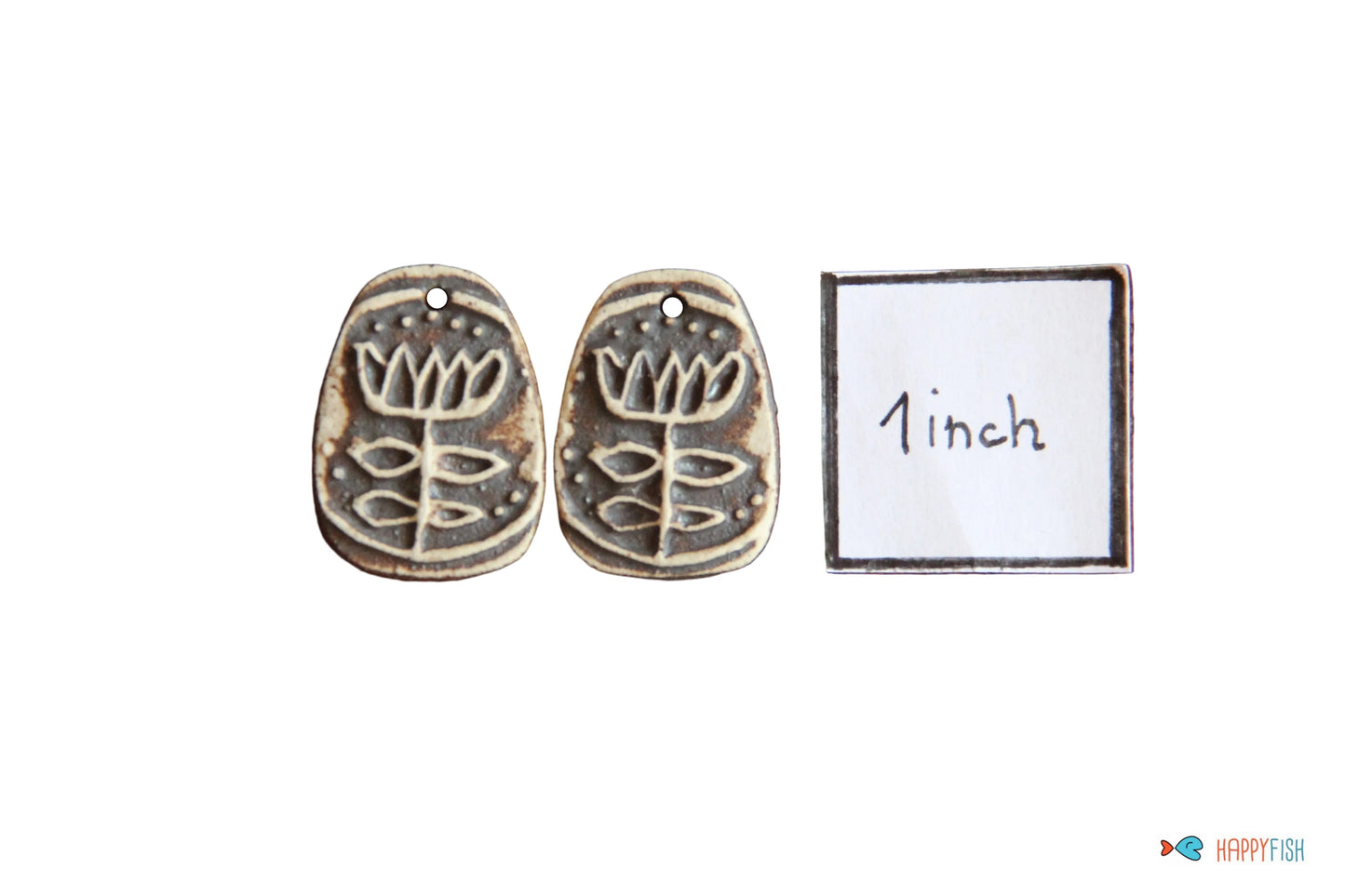 FOLK FLOWER rustic natural earring dangles