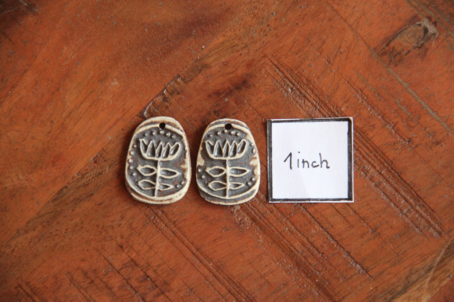 FOLK FLOWER rustic natural earring dangles
