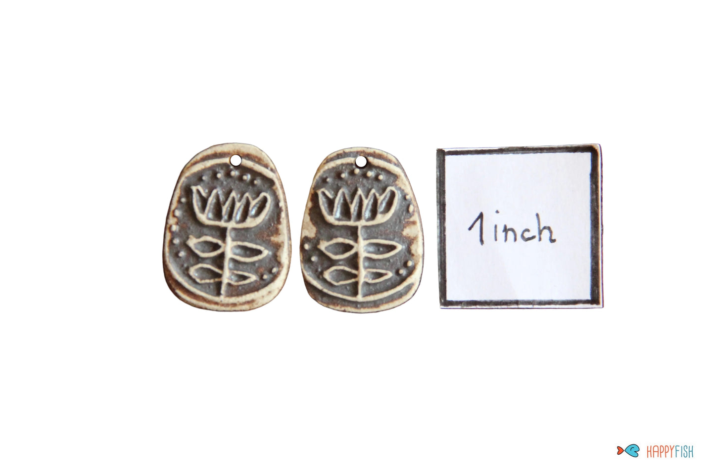 FOLK FLOWER rustic natural earring dangles