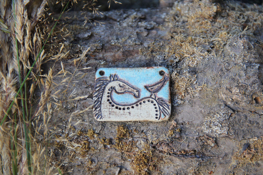 Quiet conversation - Rustic Stoneware Pendant