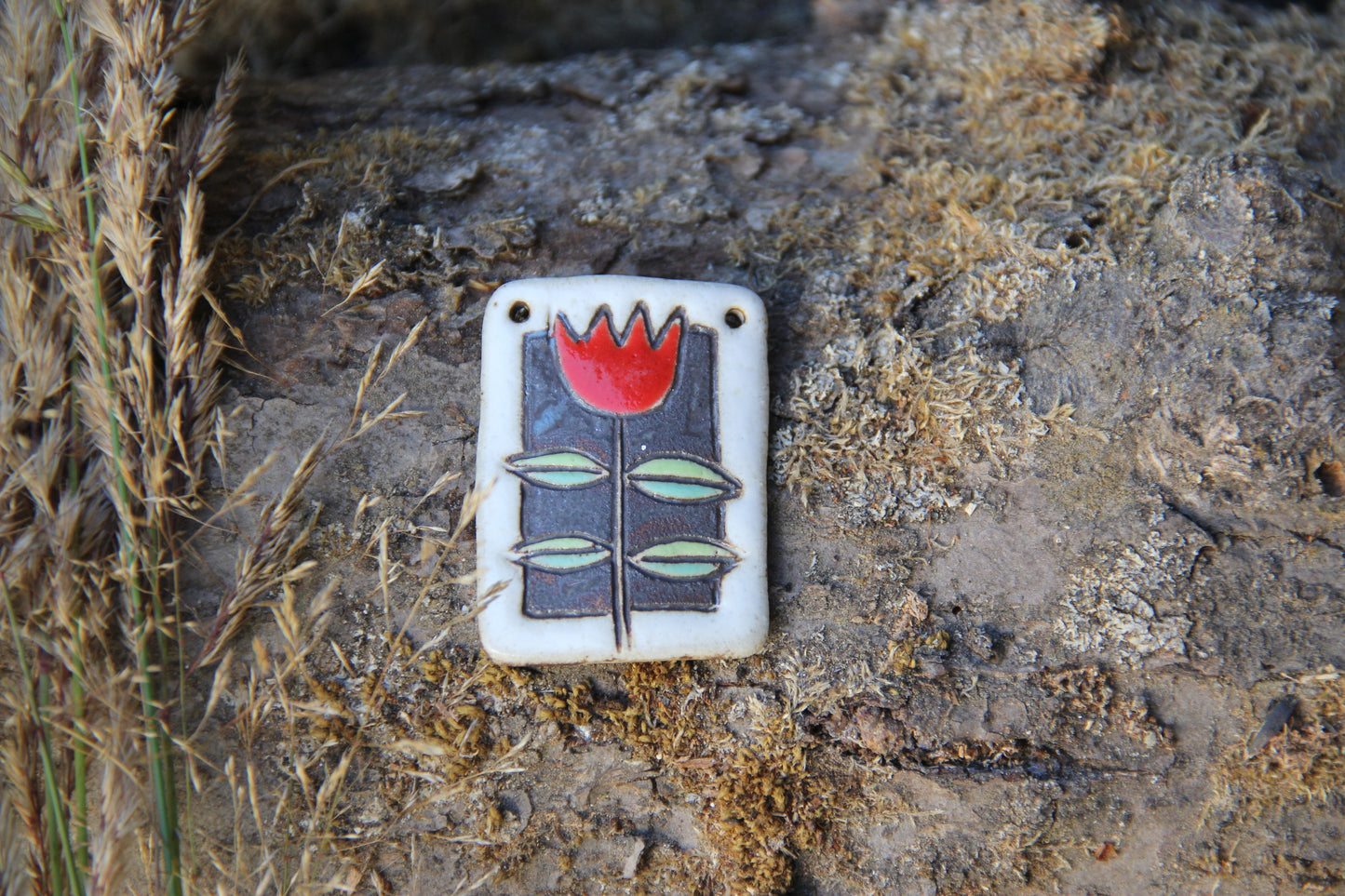 Tulip Rustic Stoneware Pendant
