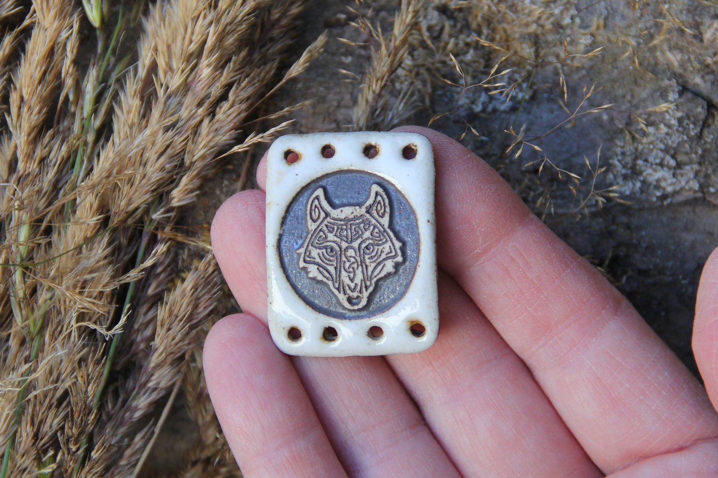 FREEDOM and LOYALTY - rustic stoneware bracelet bar